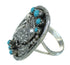 Turquoise And Genuine Sterling Silver Eagle Ring Size 4-3/4 RX85684